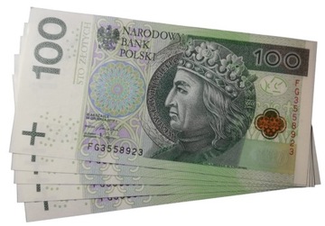 100 zł złotych UNC z paczki bankowej 2018 seria FG