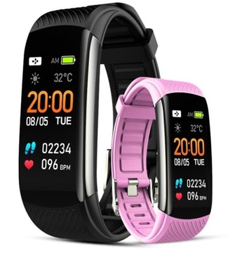 SMARTBAND GIEWONT CZARNY GW200-4 + PASEK RÓŻOWY