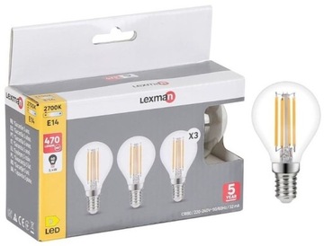 Żarówki LED E14 3.4 W (zestaw 3 sztuk)