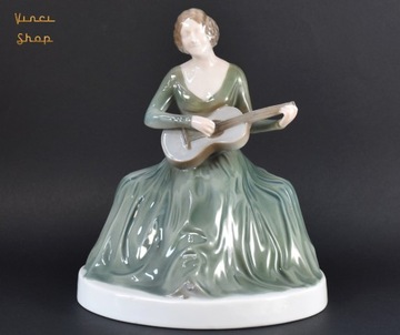 Figurka Rosenthal kobieta z gitarą Johanna Terwin
