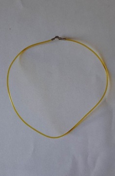Żółta plastikowa żyłka łańcuszek | lata 90 Y2K