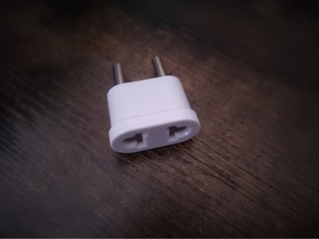 Adapter / Przejściówka wtyczki chińskiej na europejską | Biała | Nowa