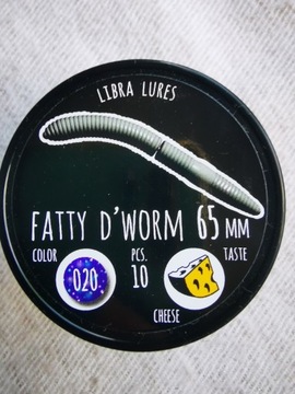 LIBRA LURES - Fatty D'Worm 65 kol. 020 purple- ser