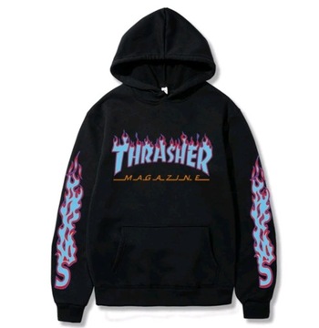 Bluza męska z kapturem nowa z napisem THRASHER 