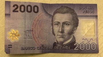 banknot, 2000 pesos, Chile r. 2009