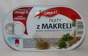 Graal Filety z makreli w sosie musztardowym 170g