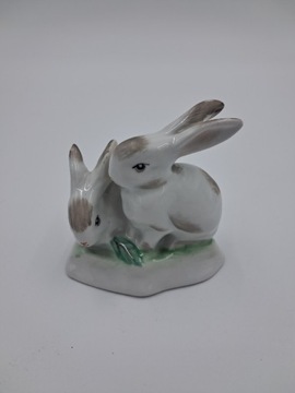 Hollohaza zajączki figurka porcelanowa 1949-1970