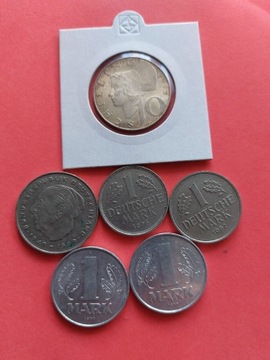 10 Schilling 1973 srebro marki 1976 1977 +Francja