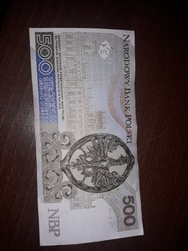 Banknot 500 zł z rzadkim numerem 