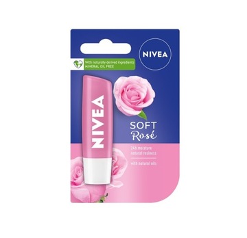 NIVEA Soft Rose pomadka do ust pielęgnująca 4,8 ml
