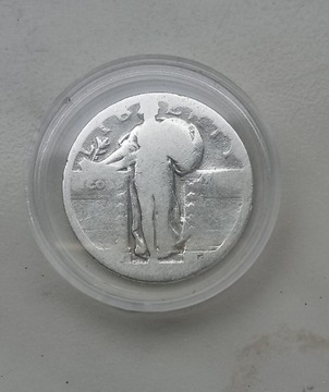 USA 1/4 Quarter Dollar 1916 r srebro 