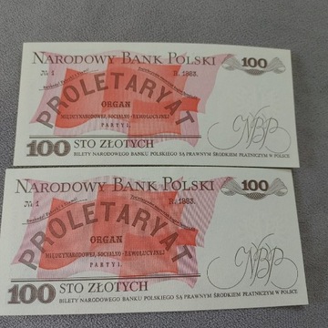 Banknot PRL 100 złotych