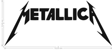 Naklejka na samochód Metallica 130 x 55 mm