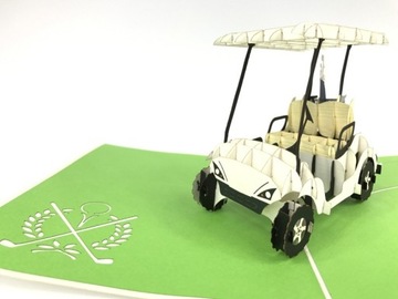 Kartka 3D hobby wolny czas Meleks grając w golfa
