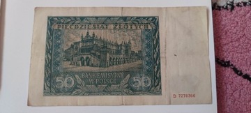 Banknot 50 zł 1941 rok