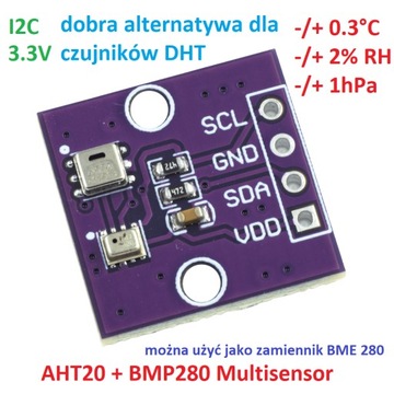 Czujnik temperatury i ciśnienia AHT20 BMP280