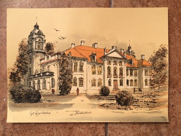 akwarela i kredka 30x40cm-Kozłówka 