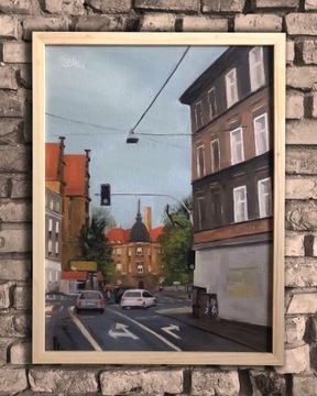 Obraz olejny 30x40 cm „Poznańskie Matejki” 