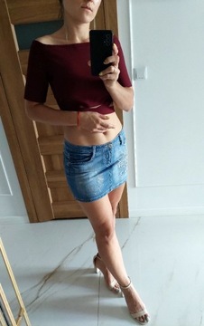 Jeansowa spódnica mini 34