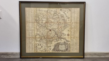 Historyczna mapa Drezna i okolic 1736, przedruk