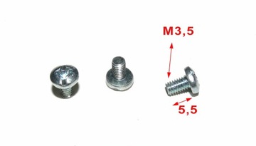 Wkręt łbeb soczewkowy M3,5x5  M3,5-5 10szt 