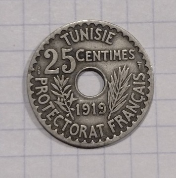 (846) Tunezja 25 centymów 1919