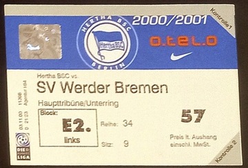 Bundesliga: Hertha Berlin - Werder Brema 2000