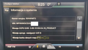 Mapa EUROPY ed. F11 na 2023 FORD SYNC2 ONLINE 