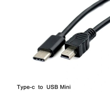 MiniUSB męski (M) - USB 3.1 Typ C męski (M) 1 metr