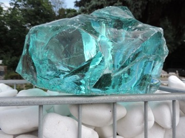 Bryły szklane szkło kamień turkusowy Chrzanów