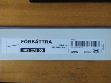 IKEA forbattra cokół biały 220x8 cm