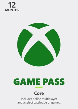 Xbox Game Pass Core 12 Miesięcy Klucz 