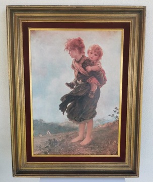 Obraz na ścianę. Dziecko z matką. 