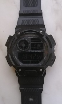 Zegarek Sanda BLACK sportowy wr50m podświetlenie