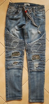 Spodnie jeansowe 146 - 152 Niebieski Księżyc
