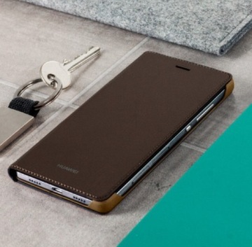 Oryginalne Etui Huawei P8 Flip Cover Brązowy