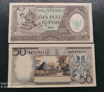 Indonezja 50 rupees UNC 1964