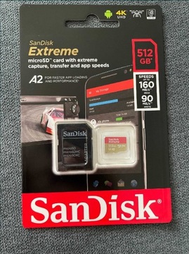 Karta SanDisk 512 GB microSDXC Extreme 160 MB/s 