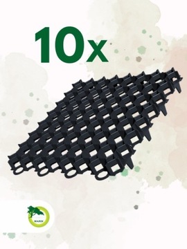 10x Kratka drogowa - EKOGRID 50x50x4cm (czarna)