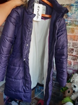 płaszczyk zimowy dziewczęcy marki Endo r. 152 cm