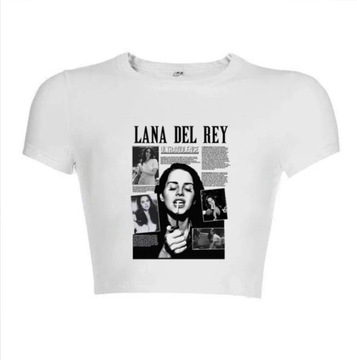 Bluzka merch lana del Rey ray crop top coquette