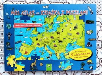 Moj Atlas - książka z puzzlami