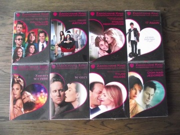 ZAKOCHANE KINO,8 x DVD,super filmy o miłości,folia