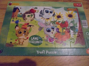 puzzle w ramce Gang Słodziaków , 15 elementów