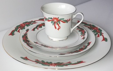 zestaw białej porcelany chinskiej 16 elementów