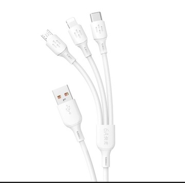 3w1 Kabel przewód USB-A do USB-C micro USB iPhone