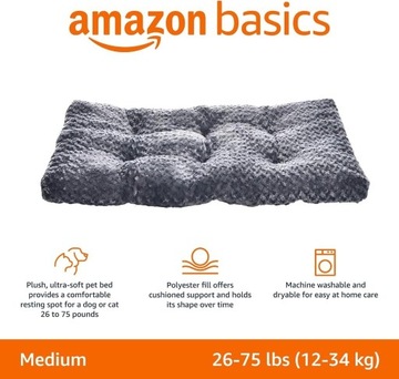 Amazon Basics Pluszowe legowisko szare