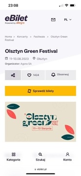 Olsztyn Green Festival - bilety dla dzieci