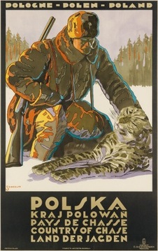 S. NORBLIN Polska Kraj Polowań z 1925r., plakat A-