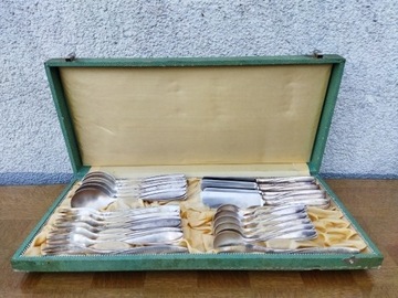 sztuce posrebrzane łyżki widelce noże łyżeczki 